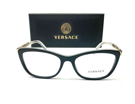 versace occhiali vista 3255|Versace™ VE3255 GB1 54 Black Eyeglasses .